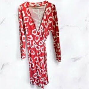 Diane Von Furstenberg Long Sleeve Wrap Dress